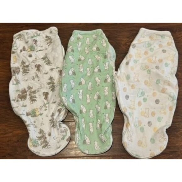 Disney Baby Aden + Anais 0-3M Swaddle Blankets Set of 3 Winnie the Pooh Prints - Picture 4 of 6